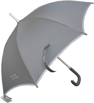 Veredelung Regenschirm · reflektierender Streifen rundum · © GREF Schirme.JPG